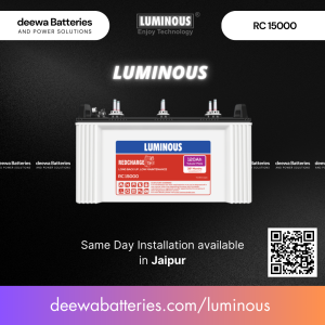 Luminous RC 15000 Battery - Available at Deewa Batteries, Jaipur